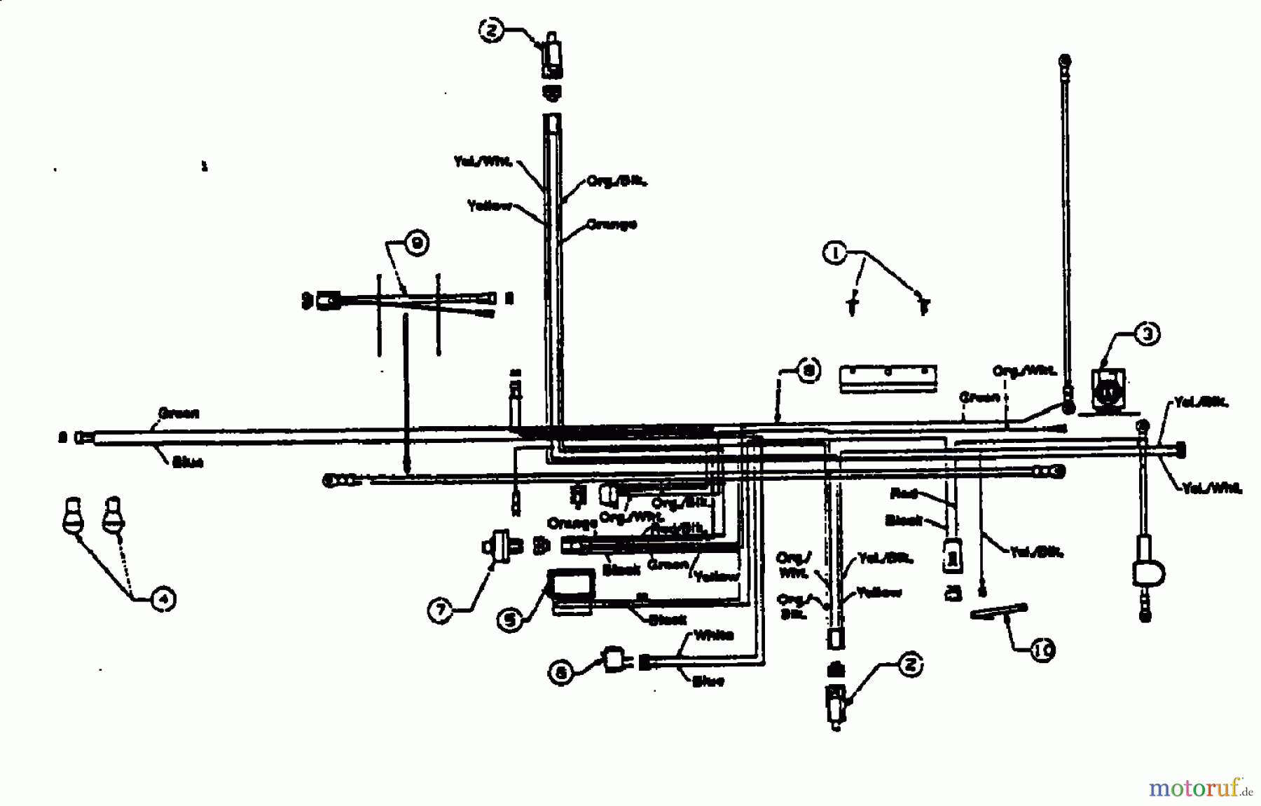  MTD Rasentraktoren H 145 13AA698F678  (1999) Schaltplan Kohler