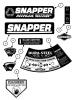 Snapper P216012 - 21" Walk-Behind Mower, 6 HP, Steel Deck, Series 12 Ersatzteile Decals (Part 1)